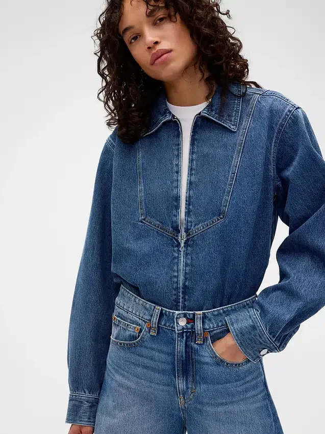 Koszula dżinsowa GAP × Victoria Beckham z zamkiem