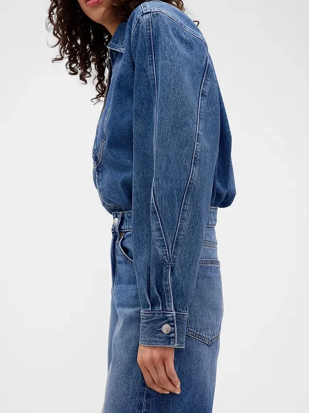 Koszula dżinsowa GAP × Victoria Beckham z zamkiem