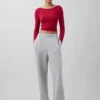 Koszula GapFit Smooth z dekoltem w łódkę