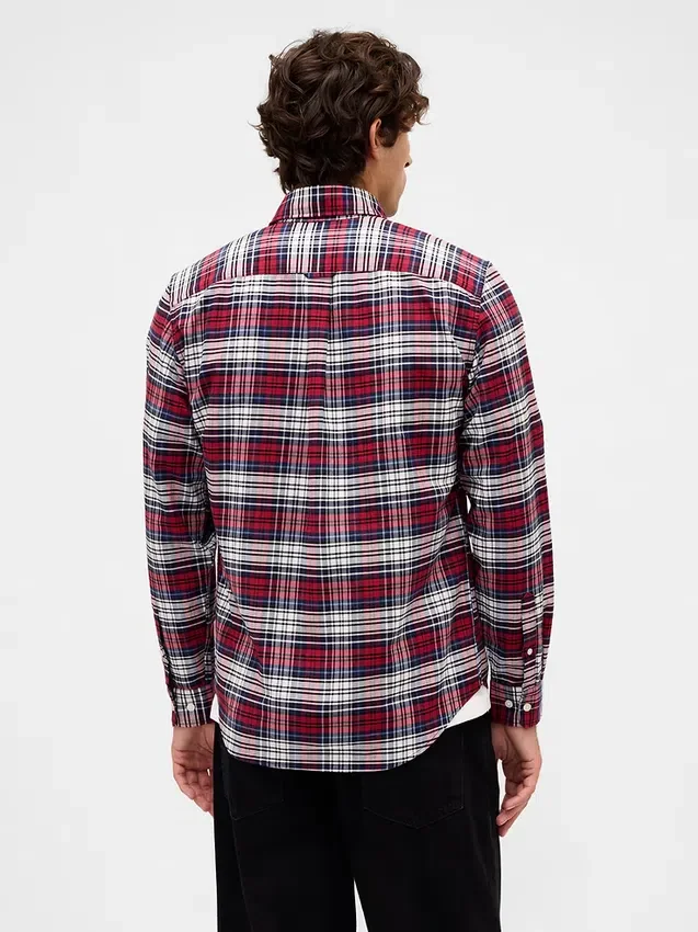 Koszula oxfordowa w kratę z guzikami