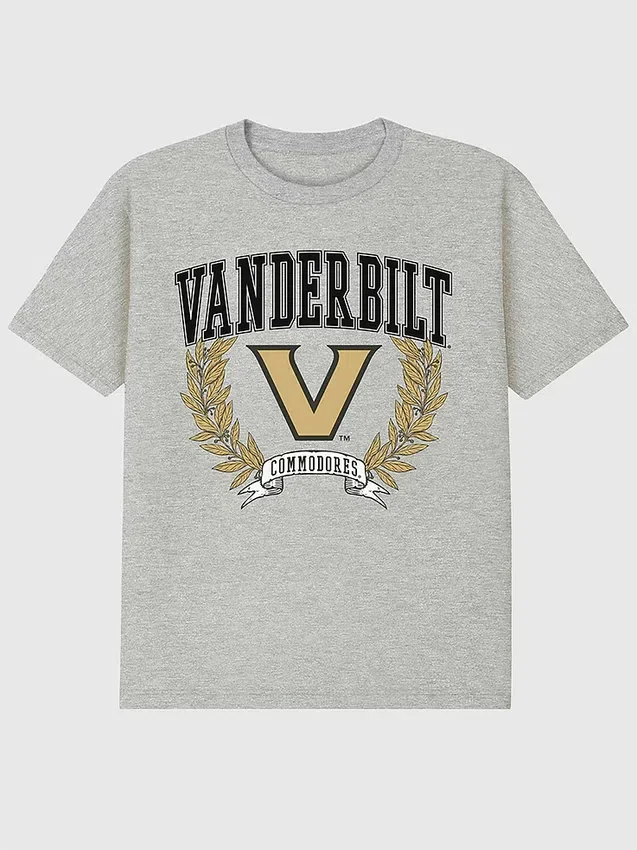 Koszula z ciemnym nadrukiem „Laurels” Uniwersytetu Vanderbilt