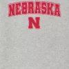 Koszula z ciemnym nadrukiem przedstawiającym Arch Logo Uniwersytetu Nebraska