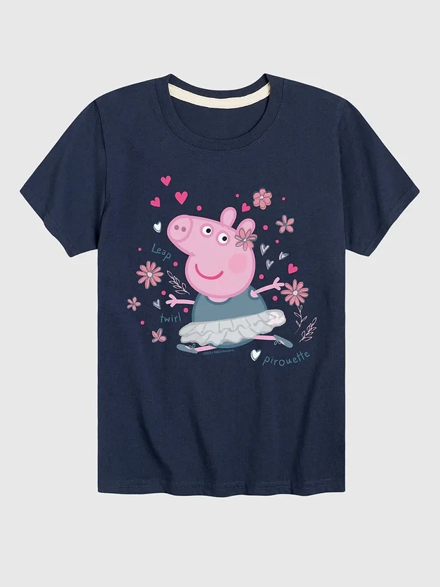 Koszula z krótkim rękawem dla malucha z motywem „Peppa Pig Ballet Peppa”