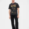 Koszula z nadrukiem Ac/Dc o luźnym kroju