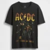Koszula z nadrukiem Ac/Dc o luźnym kroju