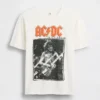 Koszula z nadrukiem Ac/Dc o luźnym kroju