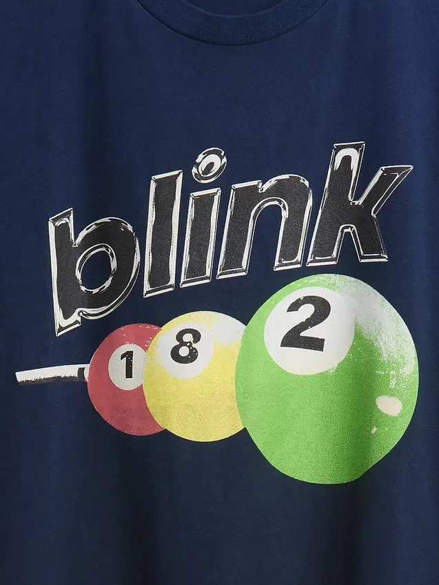 Koszula z nadrukiem Blink 182 o luźnym kroju