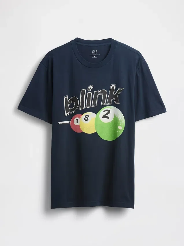 Koszula z nadrukiem Blink 182 o luźnym kroju