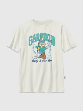 Koszula z nadrukiem dla dzieci „Garfield Golf”