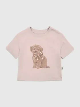 Koszula z nadrukiem „Doggie Bow” dla maluchów