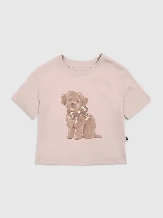 Koszula z nadrukiem „Doggie Bow” dla maluchów