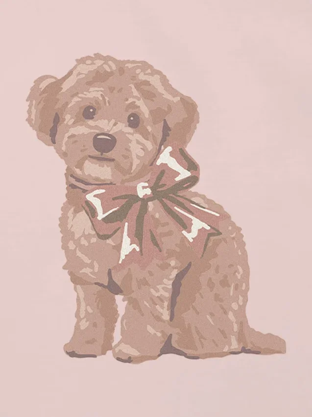 Koszula z nadrukiem „Doggie Bow” dla maluchów