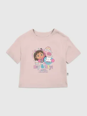 Koszula z nadrukiem „Hey Gabby” z serii „Gabbys Dollhouse” dla małych dzieci