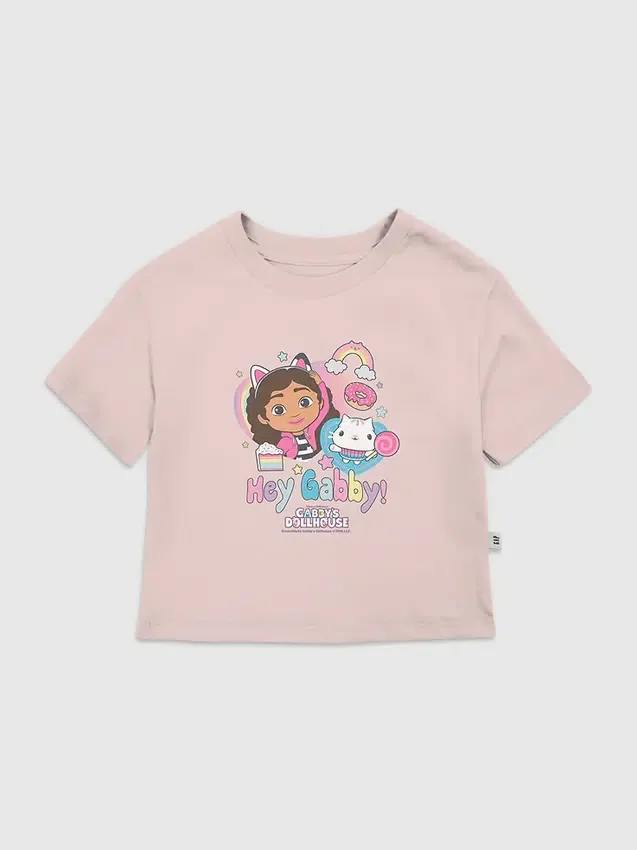 Koszula z nadrukiem „Hey Gabby” z serii „Gabbys Dollhouse” dla małych dzieci