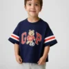 Koszula z nadrukiem i logo Brannan Bear w stylu varsity w oversize’owym kroju dla Niemowląt i Maluchów