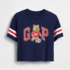 Koszula z nadrukiem i logo Brannan Bear w stylu varsity w oversize’owym kroju dla Niemowląt i Maluchów