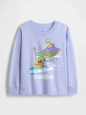 Koszula z nadrukiem i logo „SpongeBob Kanciastoporty” dla Niemowląt i Maluchów