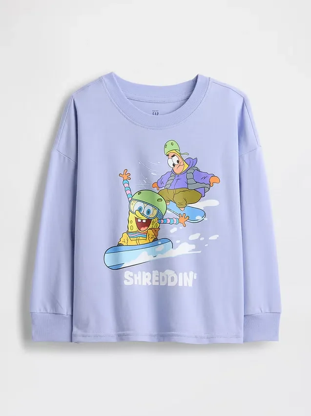 Koszula z nadrukiem i logo „SpongeBob Kanciastoporty” dla Niemowląt i Maluchów
