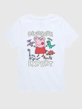 Koszula z nadrukiem „Peppa Pig – ekspert od dinozaurów” dla małych dzieci