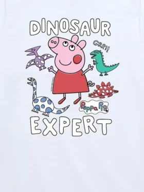 Koszula z nadrukiem „Peppa Pig – ekspert od dinozaurów” dla małych dzieci