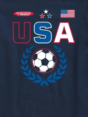Koszula z nadrukiem piłkarskim dla dzieci „USA Soccer”