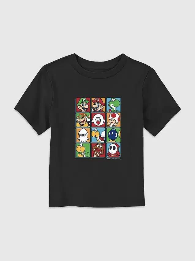 Koszula z nadrukiem postaci z Nintendo w pudełku dla malucha