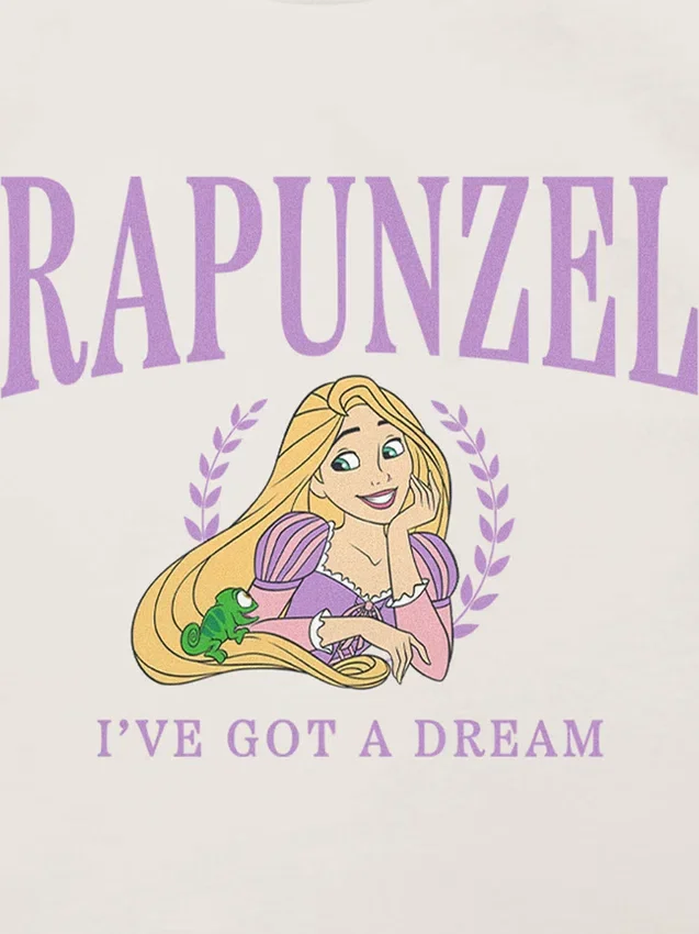 Koszula z nadrukiem „Rapunzel Collegiate” dla maluchów