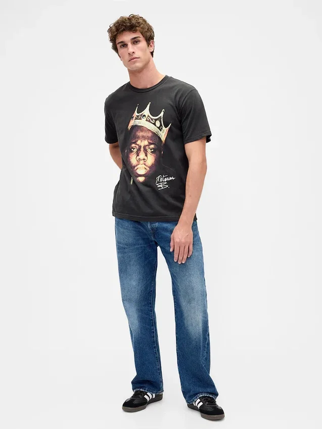 Koszula z nadrukiem The Notorious B.I.G. o luźnym kroju