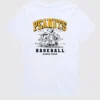 Koszulka baseballowa w szortach z krótkim rękawem dla maluchów z motywem Peanuts