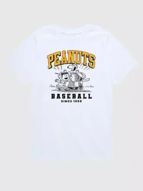 Koszulka baseballowa w szortach z krótkim rękawem dla maluchów z motywem Peanuts
