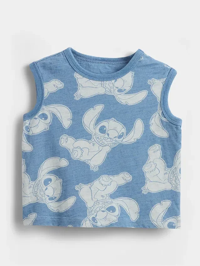 Koszulka bez rękawów z nadrukiem Lilo & Stitch dla Niemowląt i Maluchów