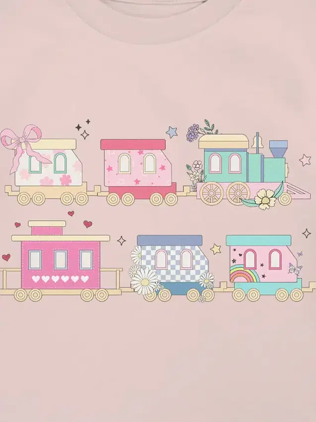 Koszulka dla malucha z nadrukiem „Colorful Train”