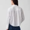 Koszulka oversize z popeliny z bawełny organicznej