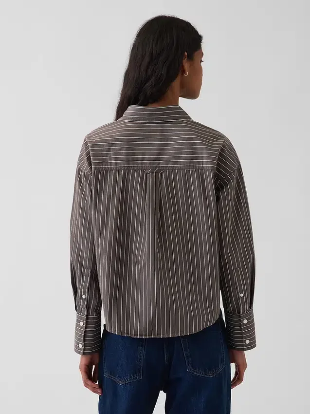 Koszulka oversize z popeliny z bawełny organicznej