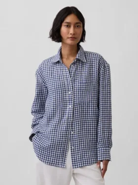 Koszulka oversize ze 100% lnu