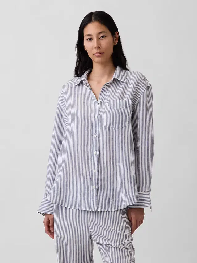 Koszulka oversize ze 100% lnu