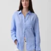 Koszulka oversize ze 100% lnu