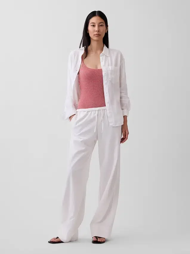 Koszulka oversize ze 100% lnu