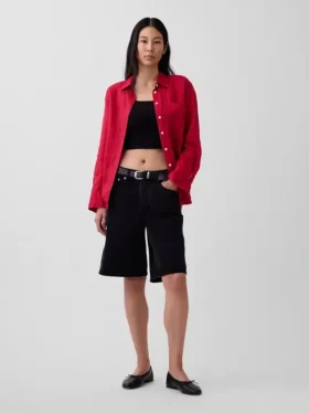 Koszulka oversize ze 100% lnu