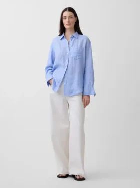Koszulka oversize ze 100% lnu