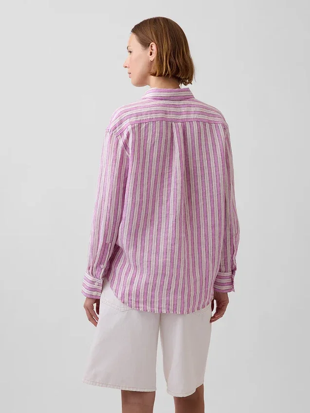 Koszulka oversize ze 100% lnu