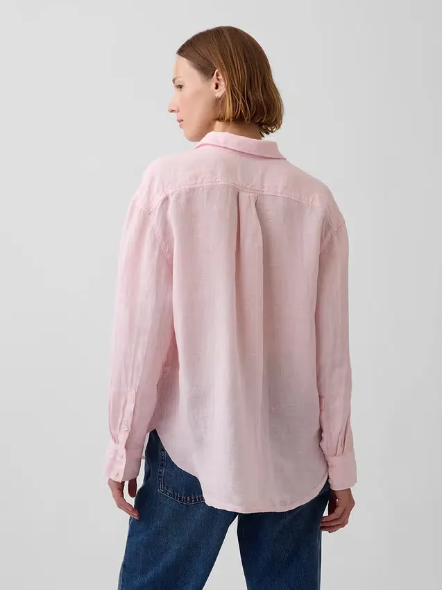Koszulka oversize ze 100% lnu