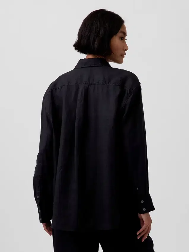 Koszulka oversize ze 100% lnu