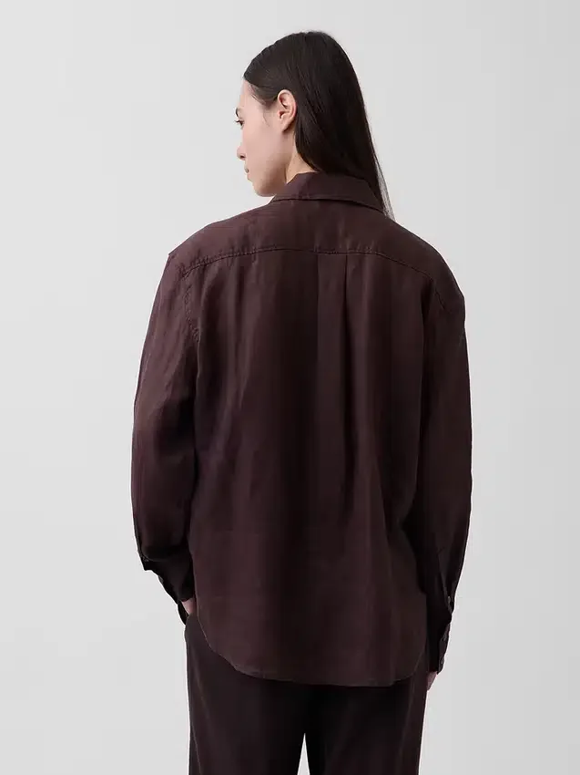 Koszulka oversize ze 100% lnu