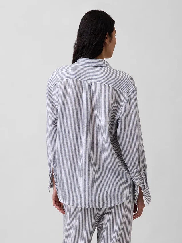 Koszulka oversize ze 100% lnu