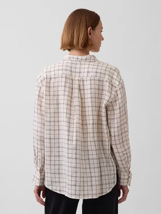 Koszulka oversize ze 100% lnu
