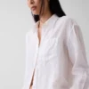 Koszulka oversize ze 100% lnu