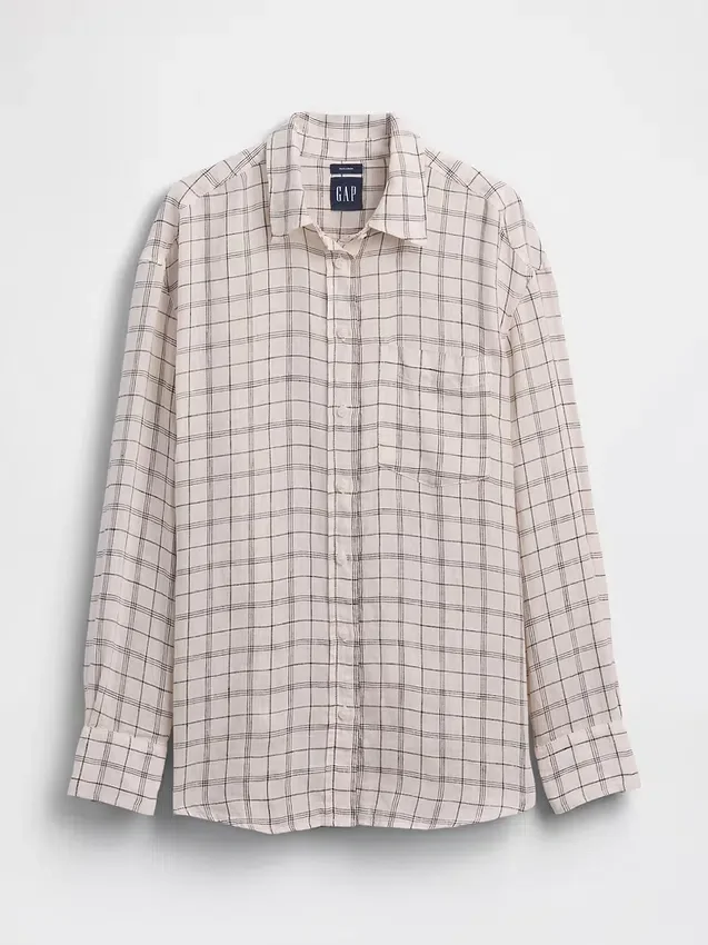 Koszulka oversize ze 100% lnu