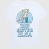 Koszulka z nadrukiem „Big Sister Elsa” z filmu „Kraina lodu” dla maluchów z krótkim rękawem w szortach