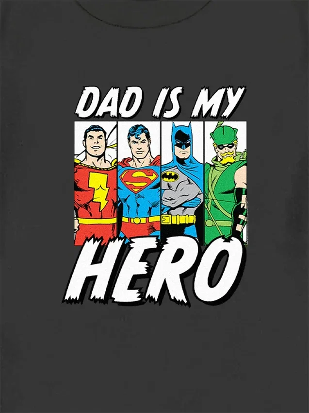 Koszulka z nadrukiem „DC Comics Justice League Hero Dad” dla maluchów
